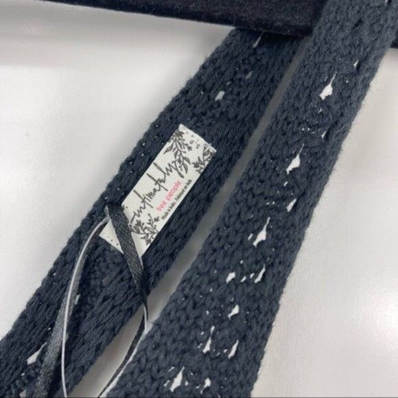 NEW Intimately Free People Black Crochet Knit Strappy Slip Dress Women's Small - Picture 6 of 11